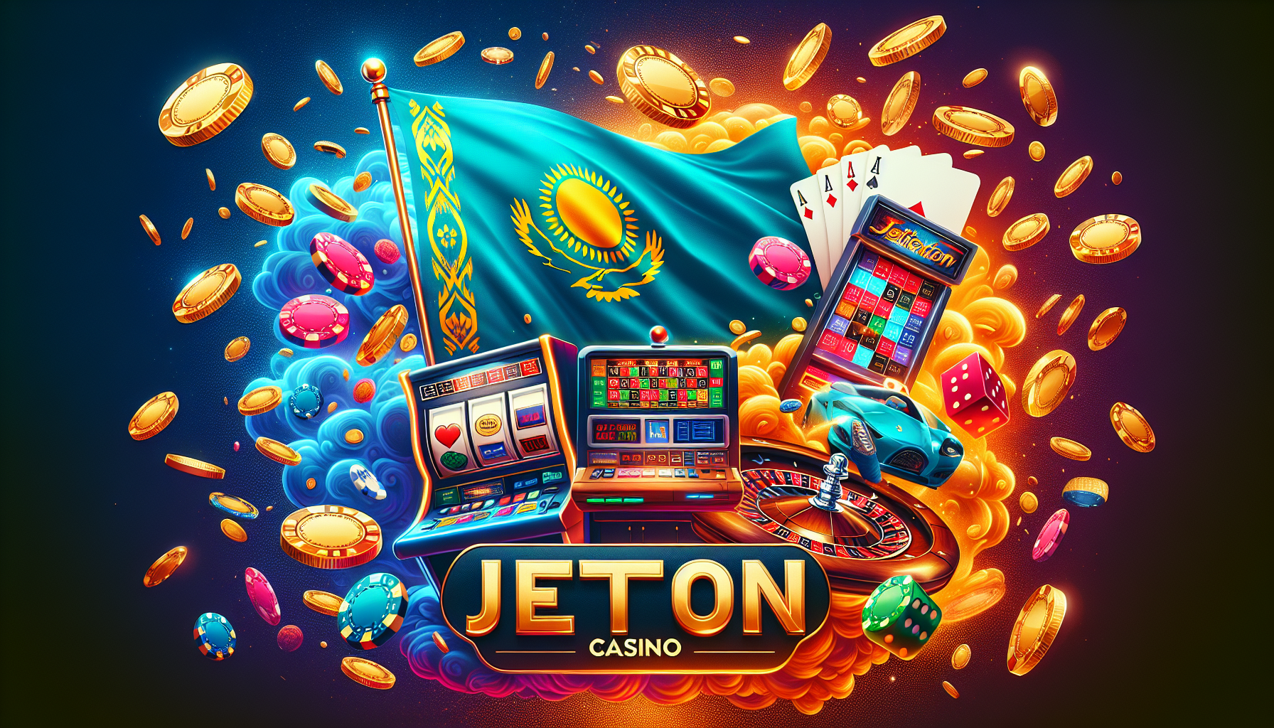 логотип онлайн казино JetTon на темном фоне